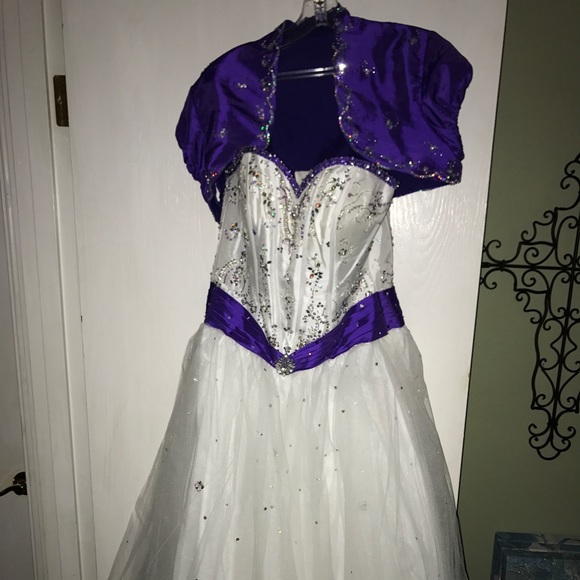 Strapless Prom Dress w/ jacket - Picture 2 of 3